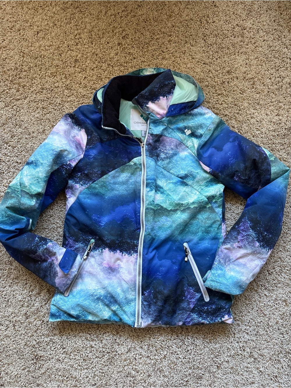 Obermeyer Aspen CO Blue Mountain Taja Print Jacket - Girls' Teen XL 18